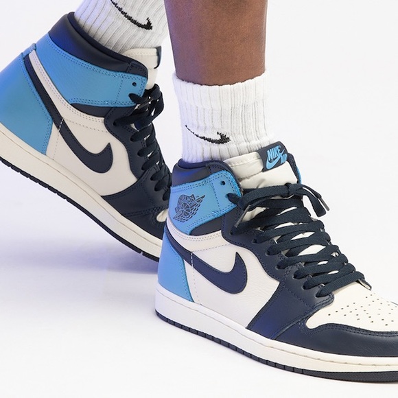 Nike Air Jordan 1 Retro High Obsidian 7.5 6 6Y - Picture 5 of 6